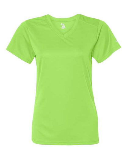 Badger Women’s B-Core V-Neck T-Shirt 4162 Lime