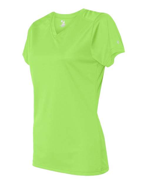 Badger Women’s B-Core V-Neck T-Shirt 4162 Lime