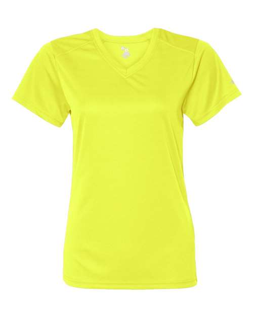 Badger Women’s B-Core V-Neck T-Shirt 4162 Safety Yellow
