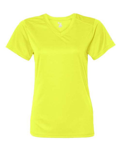 Badger Women’s B-Core V-Neck T-Shirt 4162 Safety Yellow