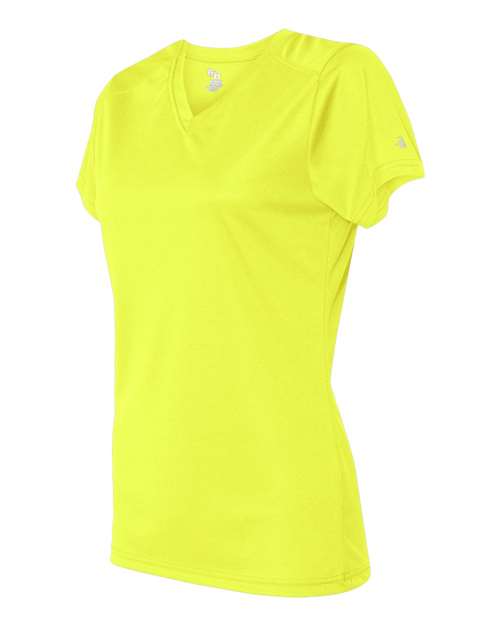Badger Women’s B-Core V-Neck T-Shirt 4162 Safety Yellow