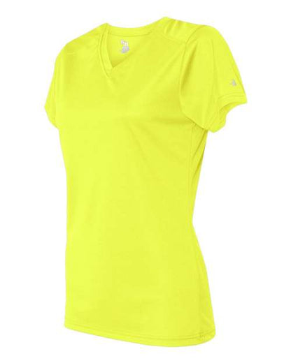 Badger Women’s B-Core V-Neck T-Shirt 4162 Safety Yellow