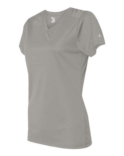 Badger Women’s B-Core V-Neck T-Shirt 4162 Silver