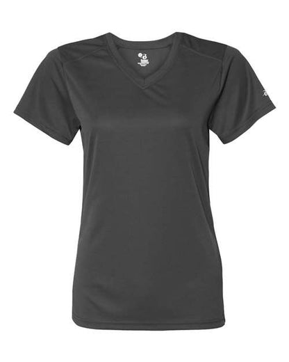 Badger Women’s B-Core V-Neck T-Shirt 4162 Graphite