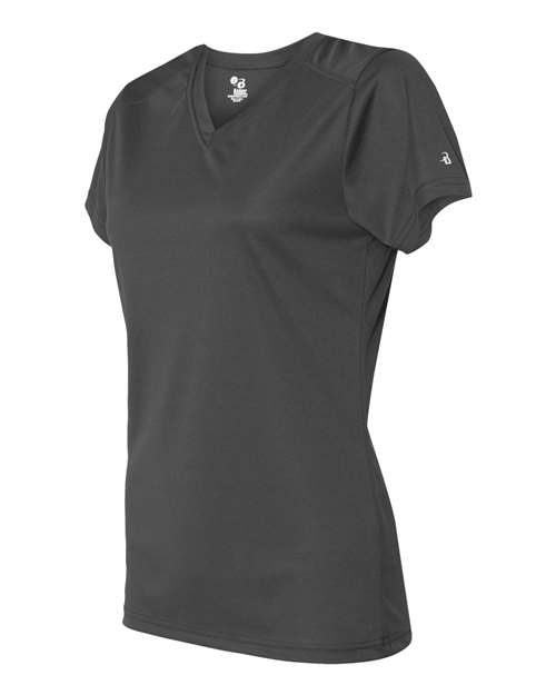 Badger Women’s B-Core V-Neck T-Shirt 4162 Graphite