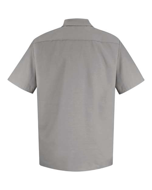Red Kap Specialized Short Sleeve Pocketless Work Shirt SP26 Custom Embroidered Business Logo