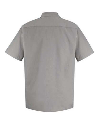 Red Kap Specialized Short Sleeve Pocketless Work Shirt SP26 Custom Embroidered Business Logo