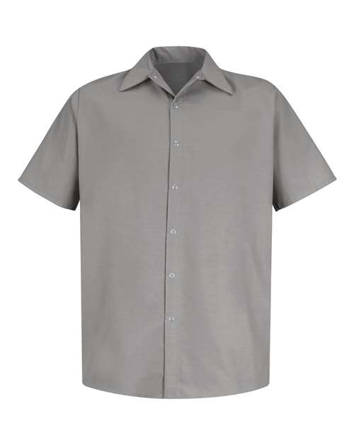Red Kap Specialized Short Sleeve Pocketless Work Shirt SP26 Custom Embroidered Business Logo