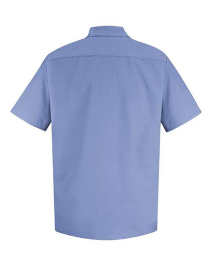 Red Kap Specialized Short Sleeve Pocketless Work Shirt SP26 Custom Embroidered Business Logo
