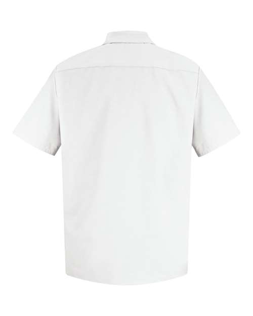 Red Kap Specialized Short Sleeve Pocketless Work Shirt SP26 Custom Embroidered Business Logo