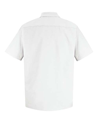 Red Kap Specialized Short Sleeve Pocketless Work Shirt SP26 Custom Embroidered Business Logo