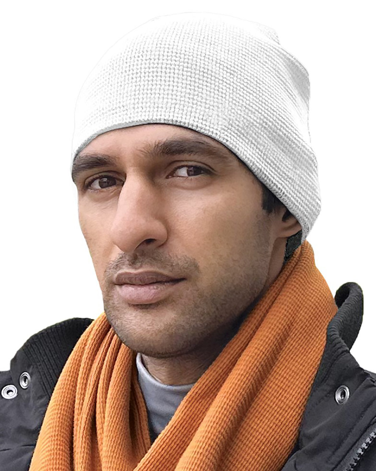 Bayside USA Made 8" Cotton Thermal Beanie 3835