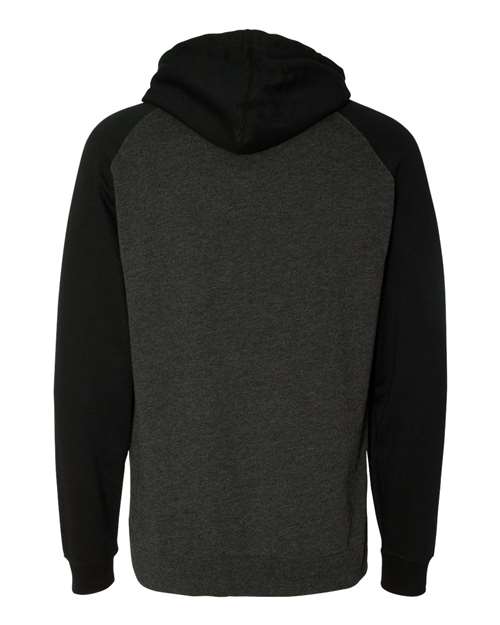 Independent Trading Co. Raglan Hooded Sweatshirt IND40RP Custom Embroidered Business Logo