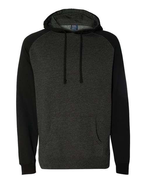 Independent Trading Co. Raglan Hooded Sweatshirt IND40RP Custom Embroidered Business Logo