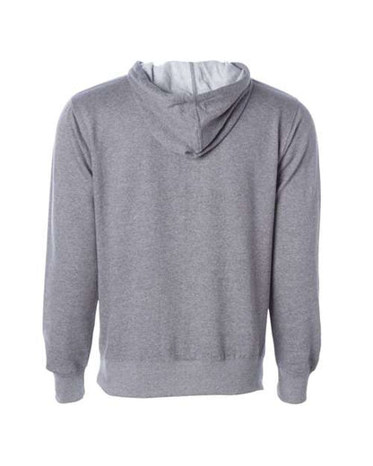Independent Trading Co. Midweight Hooded Sweatshirt SS4500 Grey Heather Custom Embroidered Business Logo