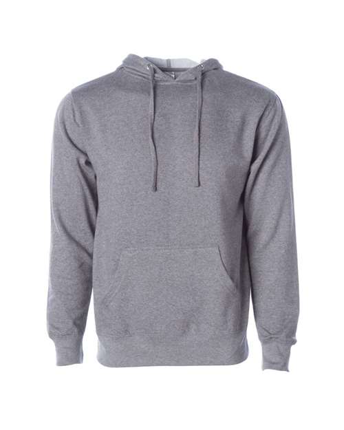 Independent Trading Co. Midweight Hooded Sweatshirt SS4500 Gunmetal Heather Custom Embroidered Business Logo
