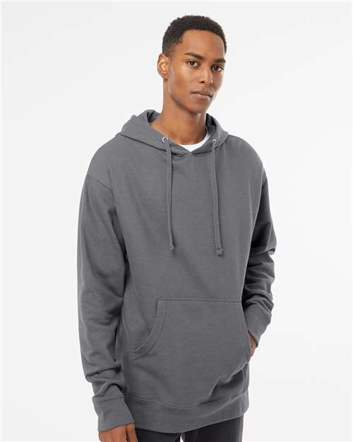 Custom Embroidered  Independent Trading Co. Midweight Hooded Sweatshirt SS4500 Charcoal