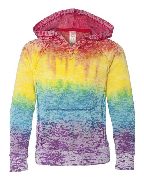 MV Sport Girls’ Courtney Burnout V-Notch Hooded Sweatshirt W1162Y