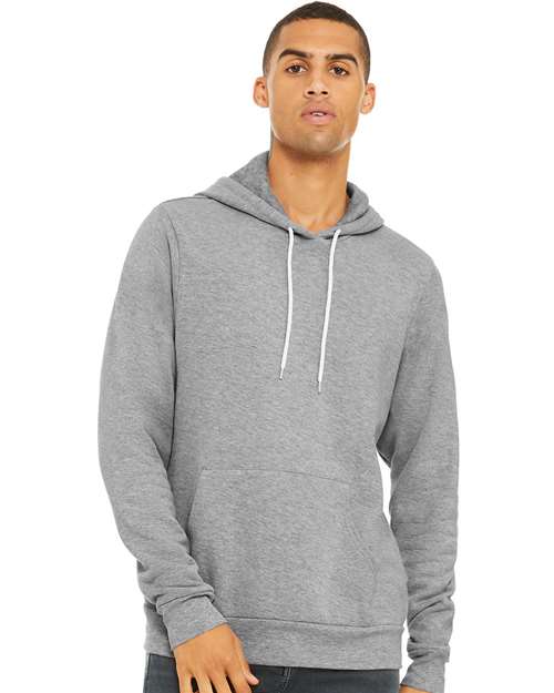 BELLA + CANVAS Sponge Fleece Hoodie 3719 Asphalt Custom Embroidered Business Logo