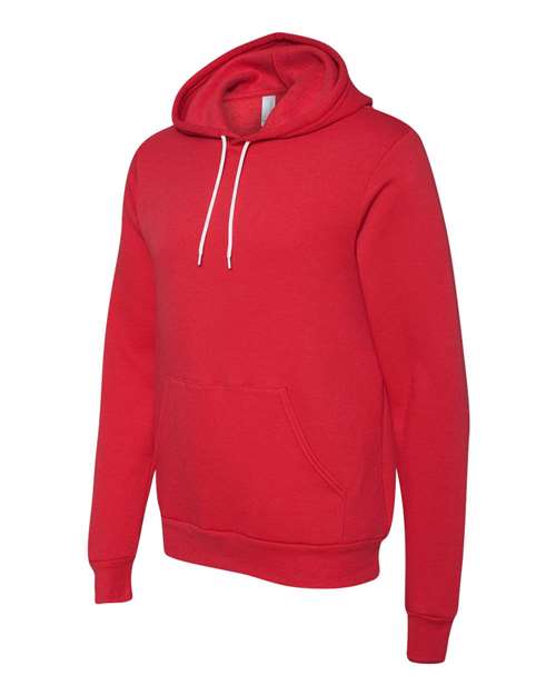 BELLA + CANVAS Sponge Fleece Hoodie 3719 Red Custom Embroidered Business Logo