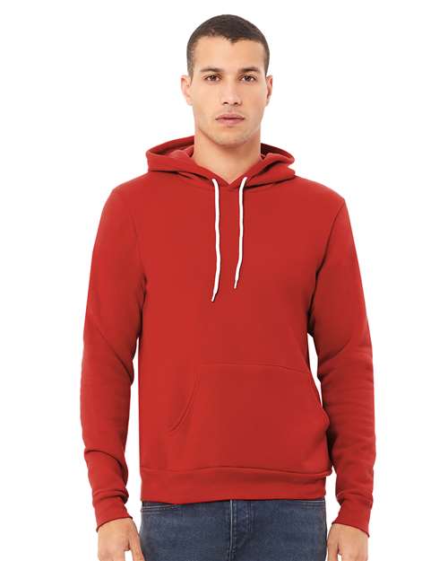 Custom Embroidered  BELLA + CANVAS Sponge Fleece Hoodie 3719 Red