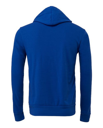 BELLA + CANVAS Sponge Fleece Hoodie 3719 True Royal Custom Embroidered Business Logo