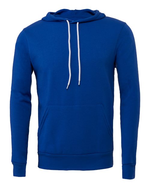 BELLA + CANVAS Sponge Fleece Hoodie 3719 True Royal Custom Embroidered Business Logo