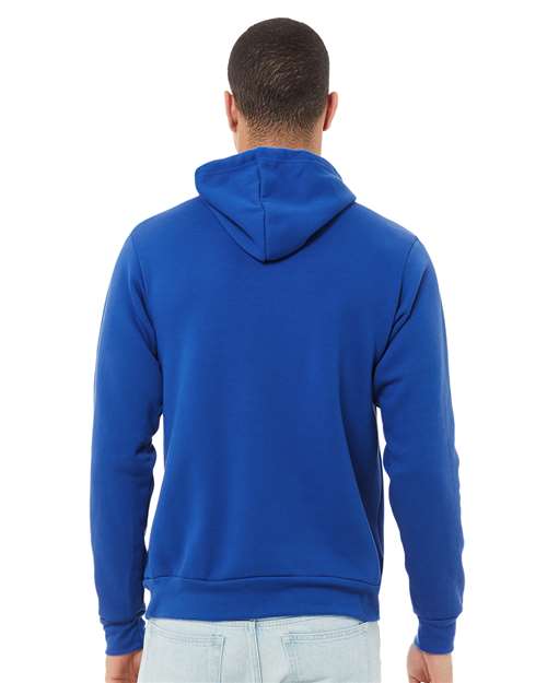 BELLA + CANVAS Sponge Fleece Hoodie 3719 True Royal Custom Embroidered Business Logo