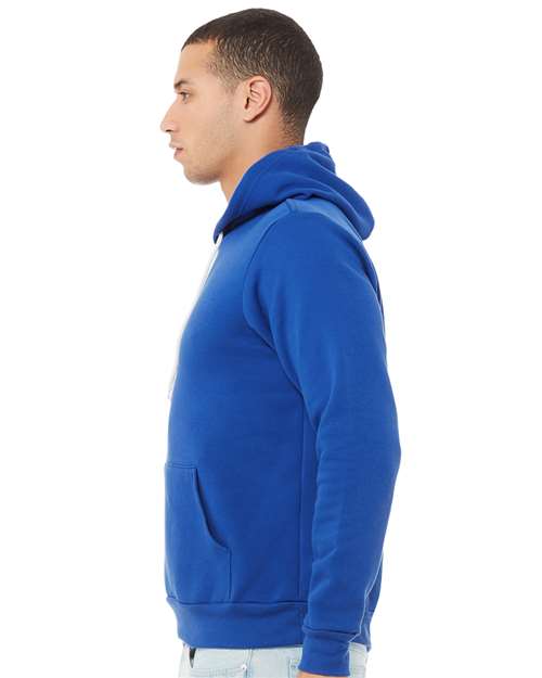 BELLA + CANVAS Sponge Fleece Hoodie 3719 True Royal Custom Embroidered Business Logo