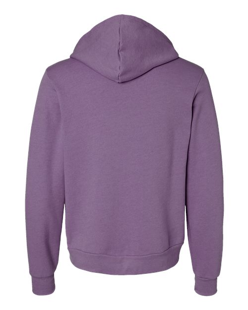 BELLA + CANVAS Sponge Fleece Full-Zip Hoodie 3739 Heather Team Purple