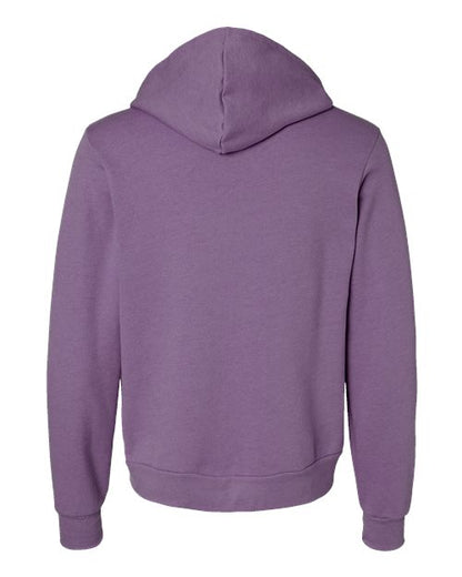 BELLA + CANVAS Sponge Fleece Full-Zip Hoodie 3739 Heather Team Purple