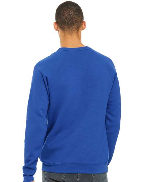 BELLA + CANVAS Sponge Fleece Raglan Crewneck Sweatshirt 3901 Custom Embroidered Business Logo