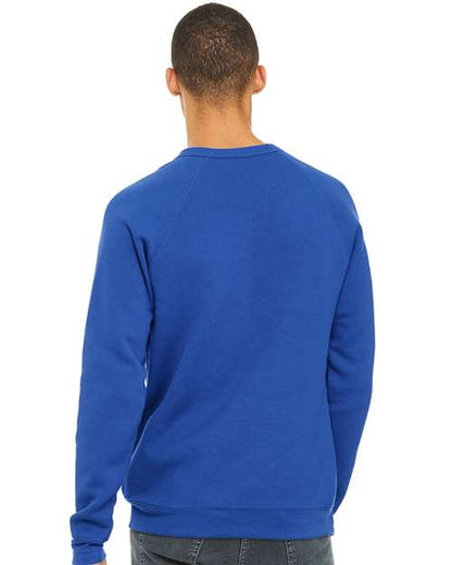 BELLA + CANVAS Sponge Fleece Raglan Crewneck Sweatshirt 3901 Custom Embroidered Business Logo