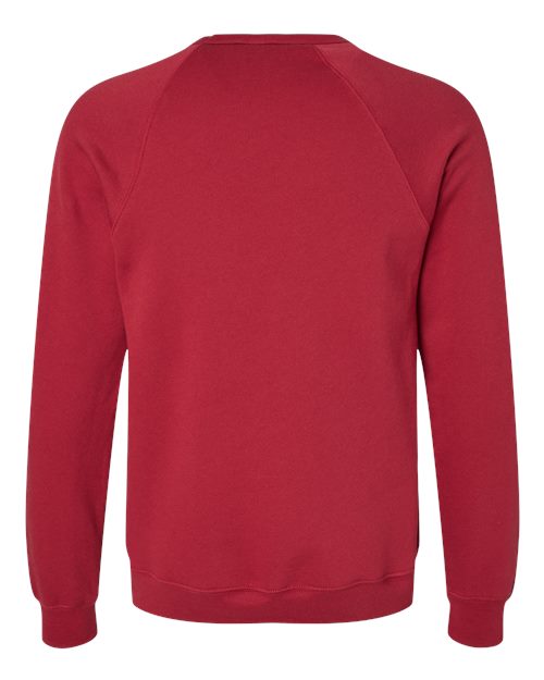 BELLA + CANVAS Sponge Fleece Raglan Crewneck Sweatshirt 3901 Custom Embroidered Business Logo