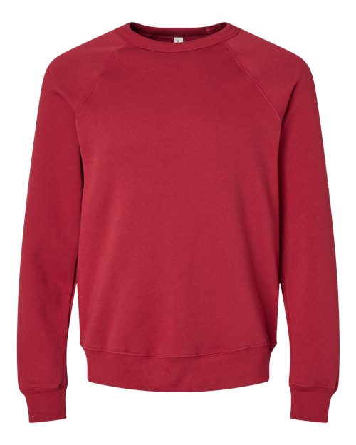 BELLA + CANVAS Sponge Fleece Raglan Crewneck Sweatshirt 3901 Custom Embroidered Business Logo