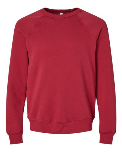 BELLA + CANVAS Sponge Fleece Raglan Crewneck Sweatshirt 3901 Custom Embroidered Business Logo