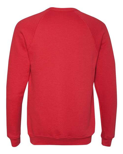 BELLA + CANVAS Sponge Fleece Raglan Crewneck Sweatshirt 3901 Custom Embroidered Business Logo