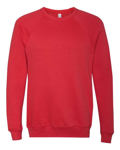 BELLA + CANVAS Sponge Fleece Raglan Crewneck Sweatshirt 3901 Custom Embroidered Business Logo
