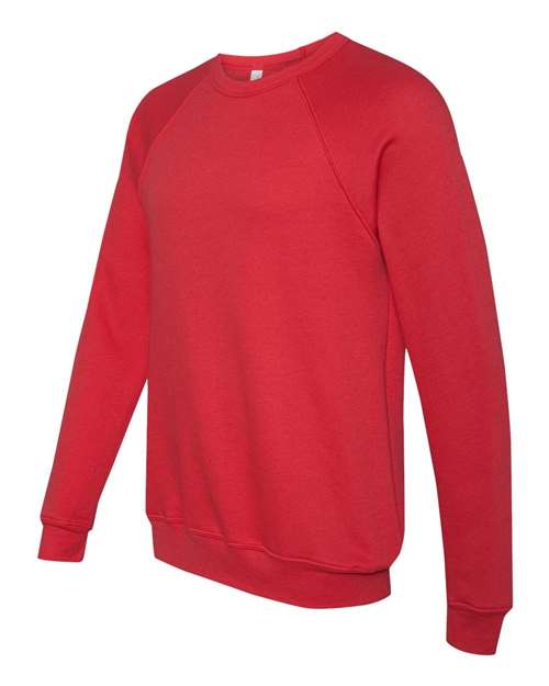BELLA + CANVAS Sponge Fleece Raglan Crewneck Sweatshirt 3901 Custom Embroidered Business Logo