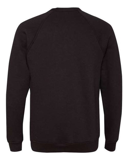 BELLA + CANVAS Sponge Fleece Raglan Crewneck Sweatshirt 3901 Custom Embroidered Business Logo