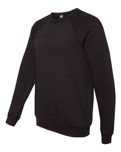 BELLA + CANVAS Sponge Fleece Raglan Crewneck Sweatshirt 3901 Custom Embroidered Business Logo