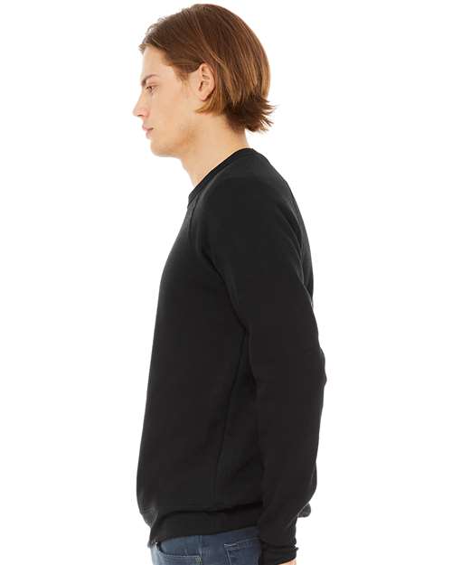 BELLA + CANVAS Sponge Fleece Raglan Crewneck Sweatshirt 3901 Black
