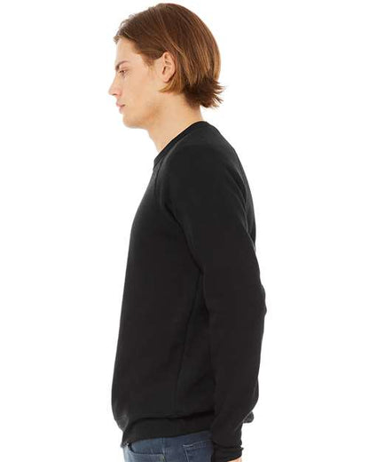 BELLA + CANVAS Sponge Fleece Raglan Crewneck Sweatshirt 3901 Black
