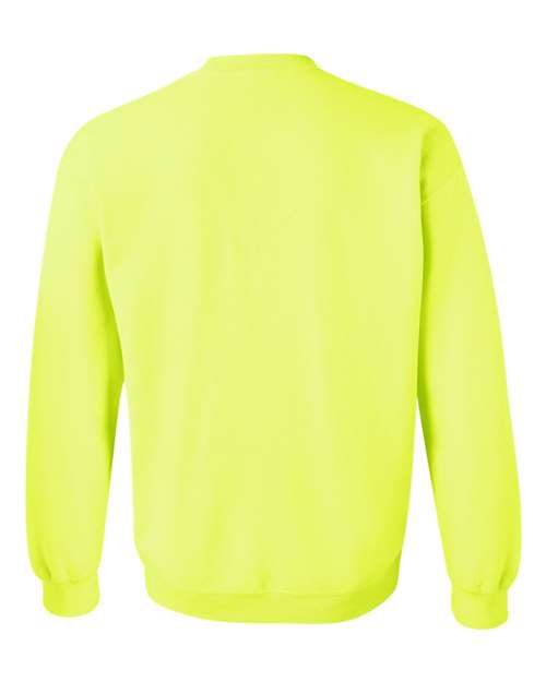 Gildan Heavy Blend™ Crewneck Sweatshirt 18000 Safety Green Custom Embroidered Business Logo