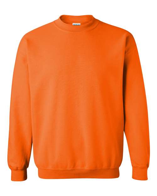 Gildan Heavy Blend™ Crewneck Sweatshirt 18000 Safety Orange Custom Embroidered Business Logo