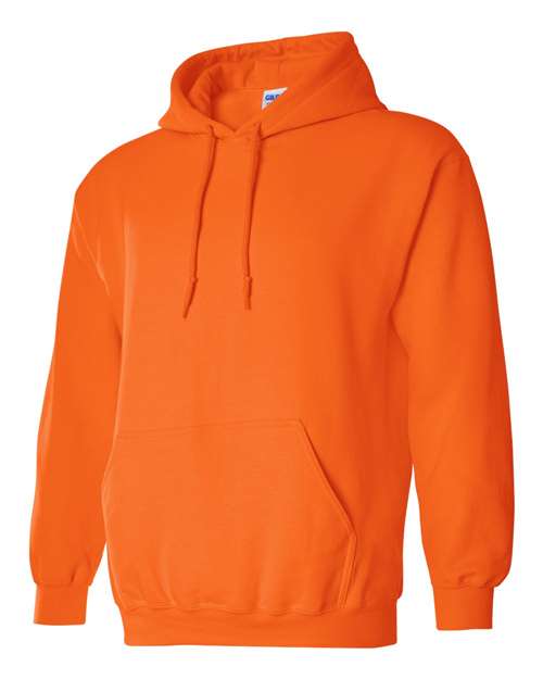 Gildan Heavy Blend™ Hooded Sweatshirt 18500 Safety Orange Custom Embroidered Business Logo