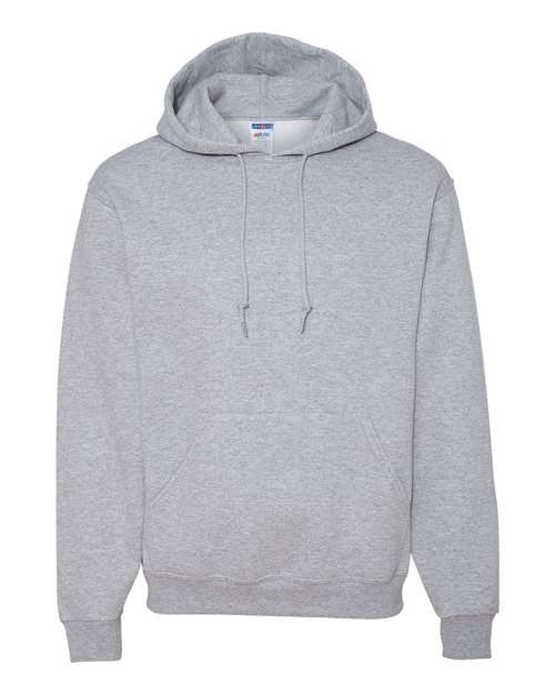 JERZEES NuBlend® Hooded Sweatshirt 996MR Athletic Heather Custom Embroidered Business Logo
