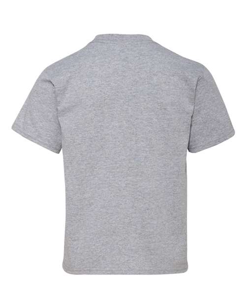 JERZEES Dri-Power® Youth 50/50 T-Shirt 29BR Ash Custom Embroidered Business Logo