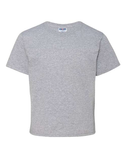 JERZEES Dri-Power® Youth 50/50 T-Shirt 29BR Athletic Heather Custom Embroidered Business Logo
