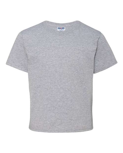JERZEES Dri-Power® Youth 50/50 T-Shirt 29BR Athletic Heather Custom Embroidered Business Logo